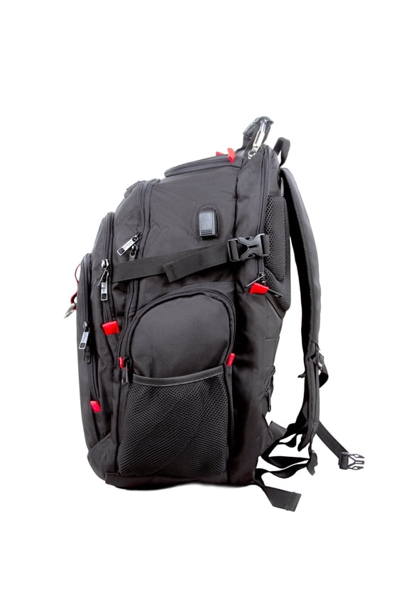 8017S Laptop Backpack - TSA Friendly, Anti-Theft, Water-Resistant - Black