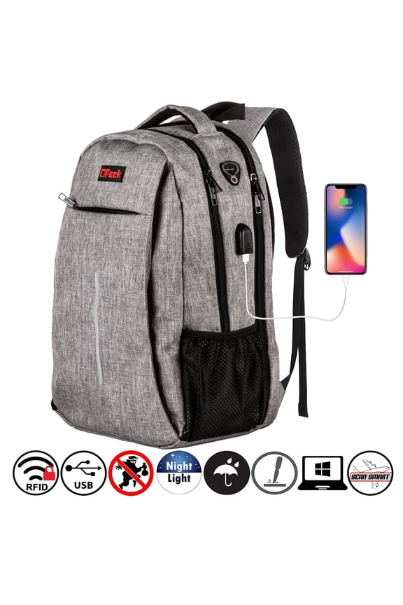 Durable RFID-Safe Large Capacity Travel Backpack with Laptop Compartment