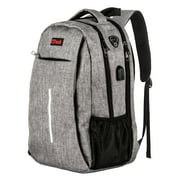 OPACK Unisex Extra-Large Adult Backpack USB Charging, TSA-Friendly, 17 Laptop, Durable & Waterproof