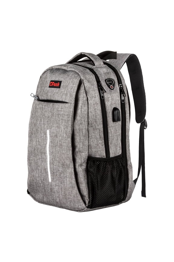 Unisex Extra-Large Adult Backpack: USB Charging, TSA-Friendly, 17" Laptop, Durable & Waterproof