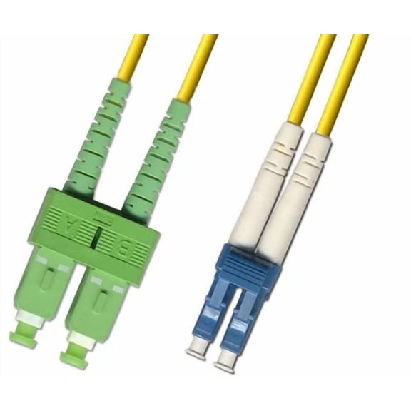 OPAL- 0.3M (0.984Ft) Os2 Lc/Upc To Sc/Apc Fiber Optic Cable Duplex Singlemode 9/125