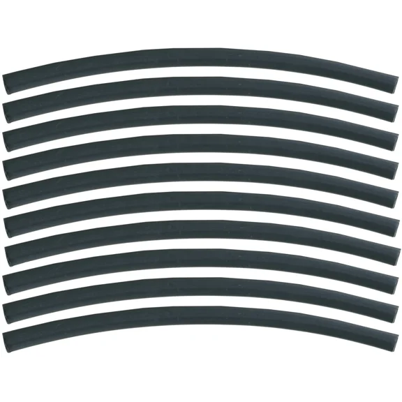 OPAL- (10) 12" Black 1/4" Heat Shrink Tubing 2:1 Single Wall Non-Adhesive Wrap - Usa