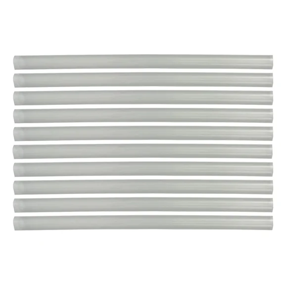 OPAL- (10) 12" Clear 3/8" Heat Shrink Tubing 2:1 Single Wall Non-Adhesive Wrap - Usa