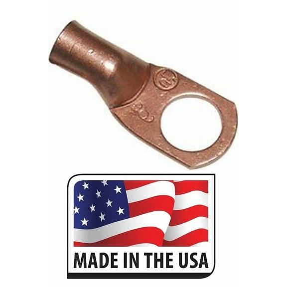 OPAL- (10) Copper Lugs 4 Ga 5/16 Stud Size Battery Cable End Made In Usa Free Shipping