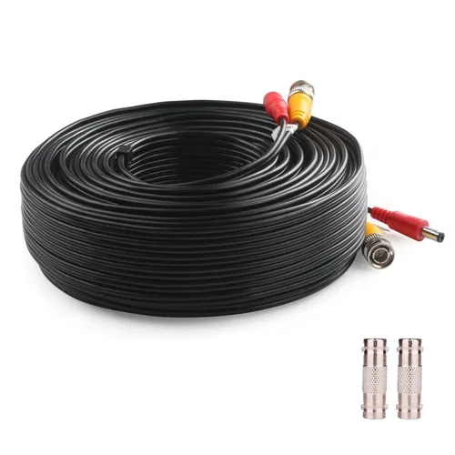 OPAL- 100Ft Power Video Security Camera Cable Bnc Extension Wire Cord For All Cctv Dvr