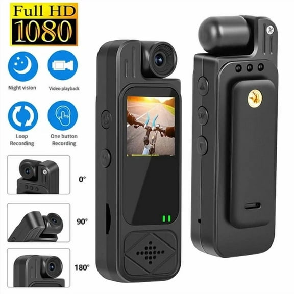 OPAL- 1080P Camcorder Mini Police Body Camera Hd 180 Video Dvr Ir Night Vision Cam