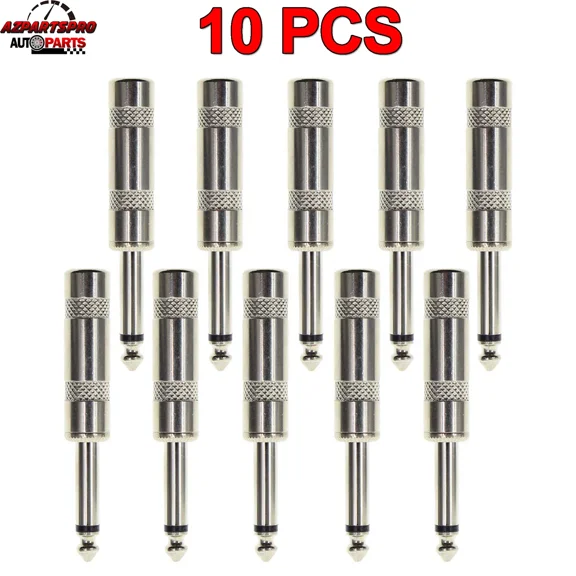 OPAL- 10Pcs 6.35Mm 1/4" Mono Ts Male Plug Solder Audio Video Speaker Connector Us Ship