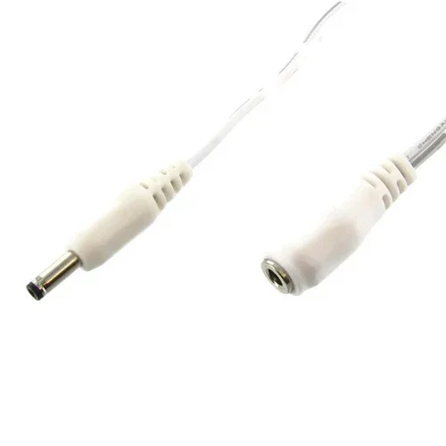 OPAL- 12' 1.3Mm Dc Power Extension Cable White For Cctv Agasio, Foscam, Loftek, Tenvis