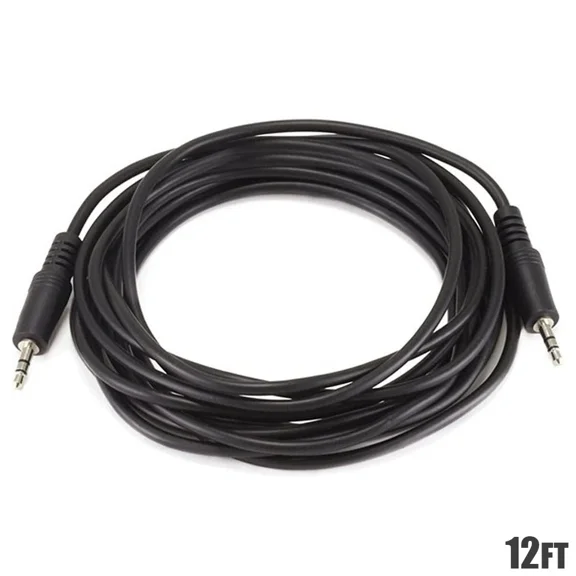 OPAL- 12Ft 3.5Mm Male To Male Aux Stereo Audio Auxiliary Cable Cord Car Pc Phone Mp3