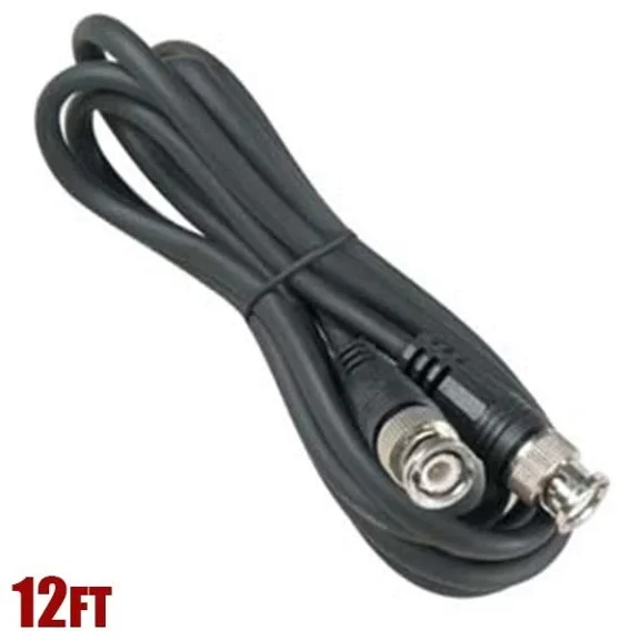 OPAL- 12Ft Bnc Male To Male M/M Coax/Coaxial Rg59 Surveillance Security Camera Cable