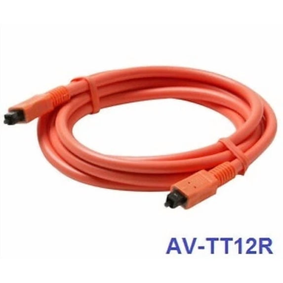 OPAL- 12Ft Fiber Optical Spdif Toslink To Toslink Digital Audio Orange Cable, Av-Tt12R