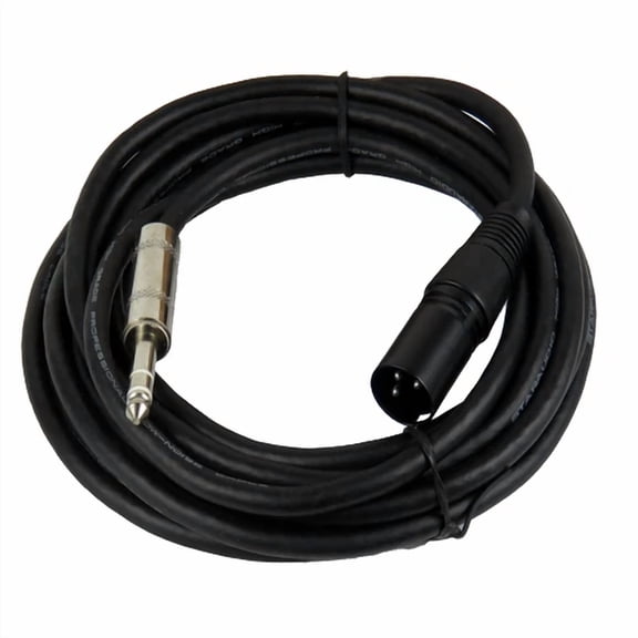 OPAL- 15Ft Xlr 3-Pin Male To 6.35Mm 1/4" Stereo Mono Shielded Pa Dj Speaker Cable Cord