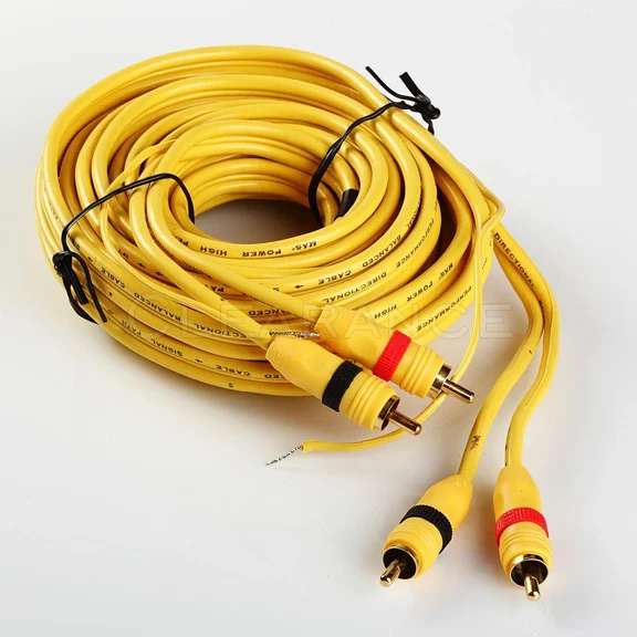 OPAL- 18Ft 18' High Performance Directional Balance Dual Rca Male To Male Audio Cable