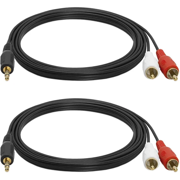 OPAL- 2 Absolute Usa Y Cable Splitter 1-Mini Plug, 2-Rca Plugs (6 Feet)