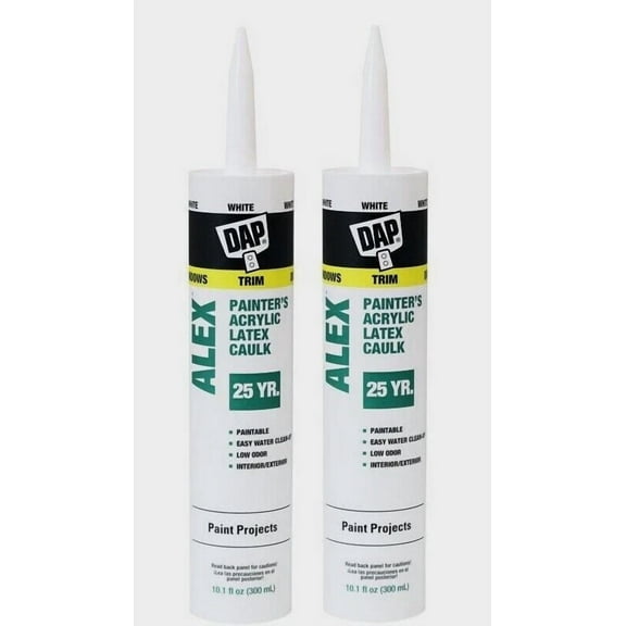 OPAL- 2 ~ Dap Alex Painter White Acrylic Latex Painter'S Caulk 10.1 Oz Windows & Trim
