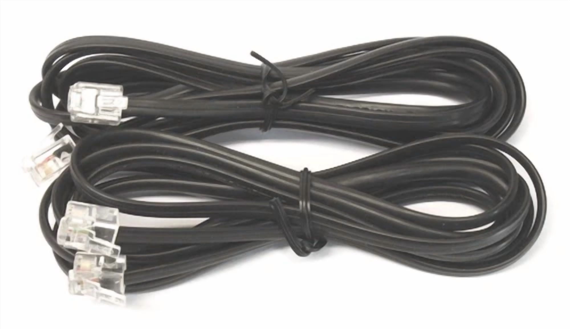 OPAL- 2 Lot Ge Telephone Line Cord Cables Wire 6P4C Rj11 Dsl Modem Fax Phone To Wall