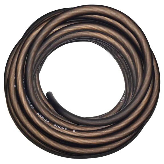 OPAL- 20 Ft Black 8 Awg Ga Primary Speaker Wire Or Amp Power Ground Car Audio Flexible