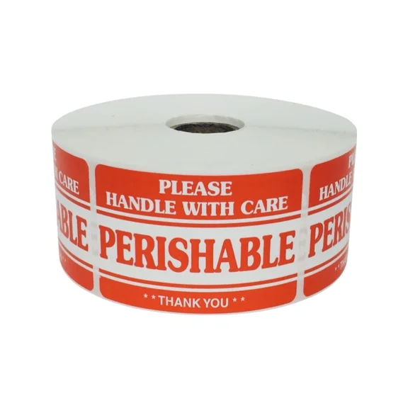 OPAL- 2X3 Perishable Thank You Stickers Food Packaging Self-Adhesive Labels 500/Roll