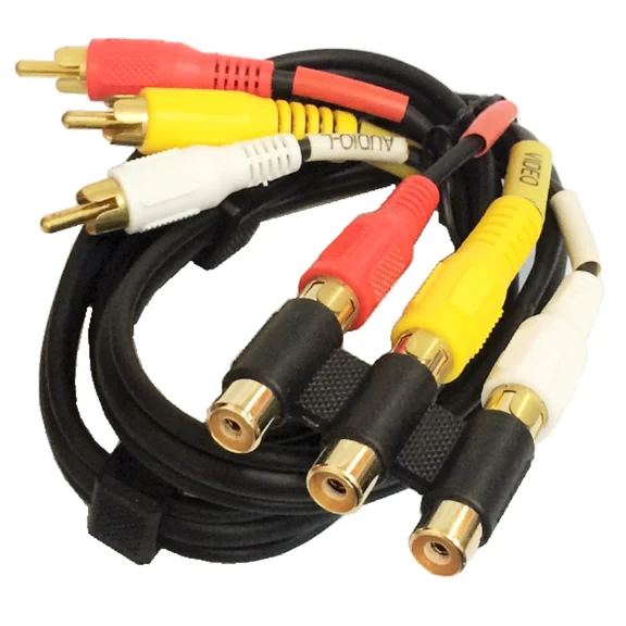 OPAL- 3 Feet 3 Rca Male To Female Stereo Audio/Video Extension Cable