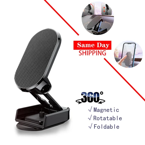 OPAL- 360 Rotation Magnetic Phone Holder Foldable Car Mount Stand Dashboard Universal