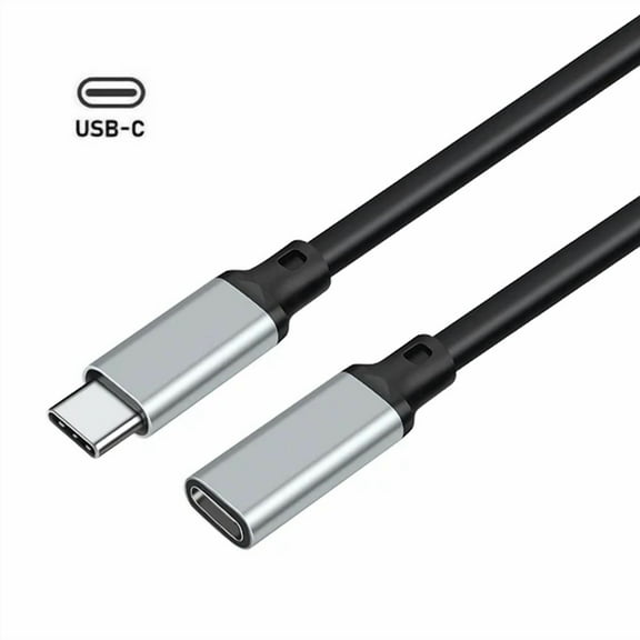 OPAL- 3Ft Black Usb-C Usb 3.2 Gen 2 Type-C Male To Female Extension Data Cable 10 Gbps