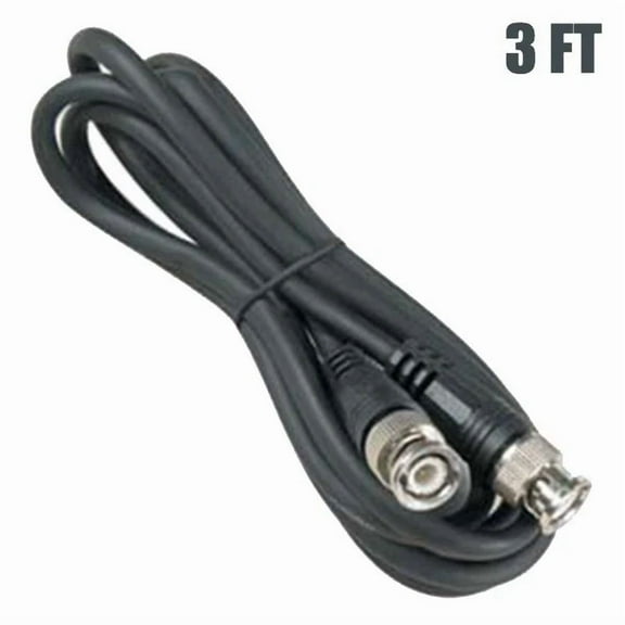 OPAL- 3Ft Bnc Male To Male Connector Rg59 Coax Coaxial Cable Cctv Surveillance Camera