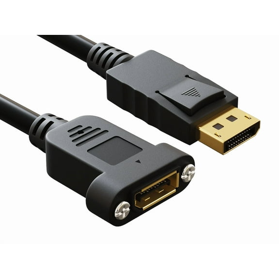 OPAL- 3Ft Displayport 1.2 Panel Mount Male To Female Displayport Adapter Extension ...