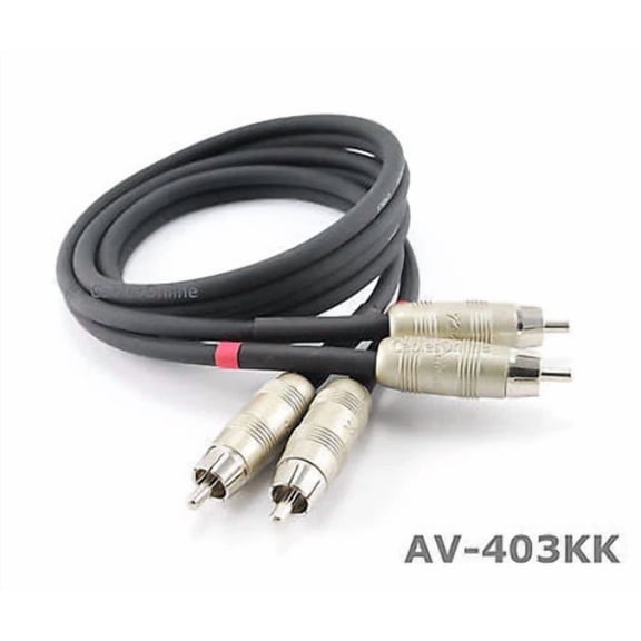 OPAL- 3Ft Kirlin 2-Rca Male To Male Sliver Plug Dj/Mixer/Stereo Noise-Free Audio Cable