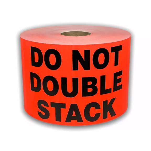 OPAL- 3X5-Inch Do Not Double Stack Labels Red Pallet Shipping Adhesive Stickers 300/Rl