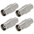 thumbnail image 1 of OPAL- 4 Pcs Bnc Female To Rca Female Coax Coaxial Cable Adapter Connector Cctv Camera, 1 of 2
