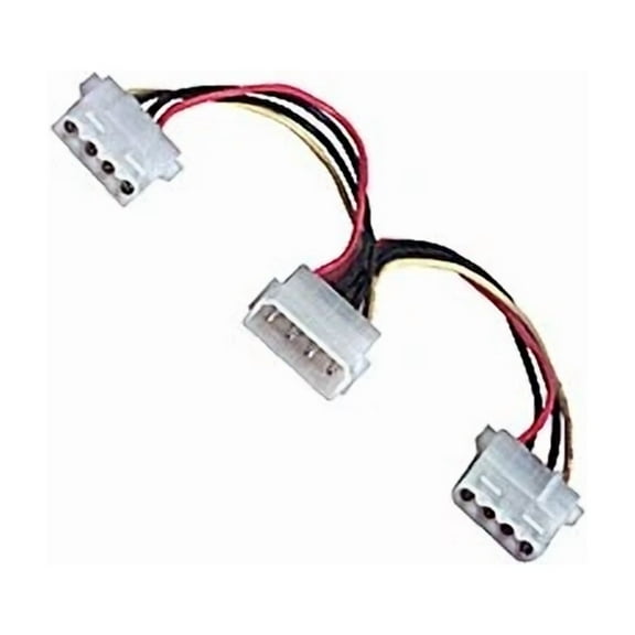 OPAL- 4 Pin Molex Power Splitter Y Cable 6" Converts 1 To 2 X 5.25" Connectors
