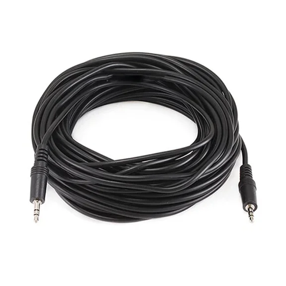 OPAL- 50Ft 3.5Mm 1/8" Male To Male M/M Aux Stereo Audio Cable Black