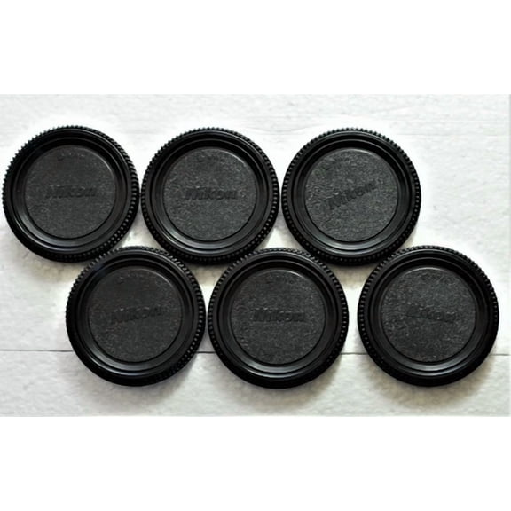 OPAL- 6 X Nikon Style Camera Body Caps-All Film/Dslr /Slr F-Mount Cameras