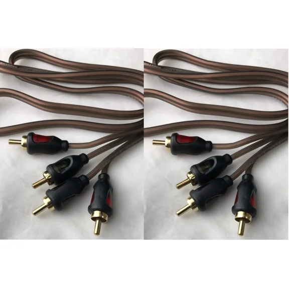 OPAL- 6Ft Copper Audio Rca Interconnect Copper Ultra Flexible Cable Home Marine 2 Pcs