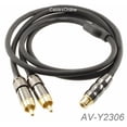 thumbnail image 1 of OPAL- 6Ft Premium Rca Female To 2-Rca Male Flexible & Durable Audio Splitter, Av-Y2306, 1 of 3