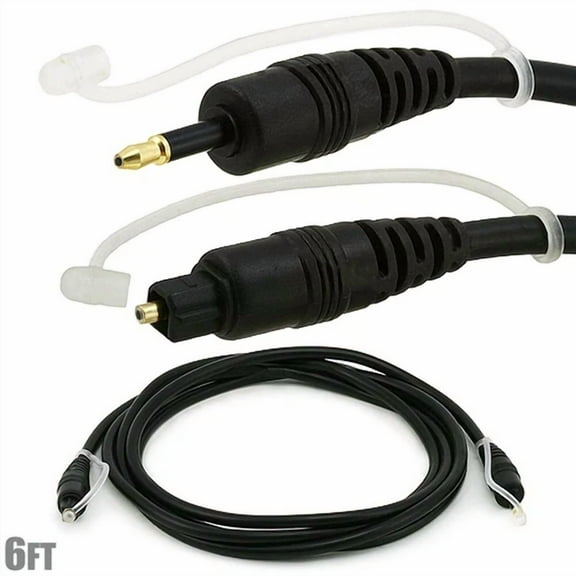 OPAL- 6Ft Toslink To Mini Plug 3.5Mm Digital Optical Audio Cable Spdif Optic Fiber