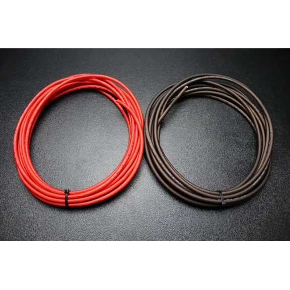 OPAL- 8 Gauge Awg Wire 5 Ft Red 5Ft Black Cable Power Automotive Stranded Primary Ps