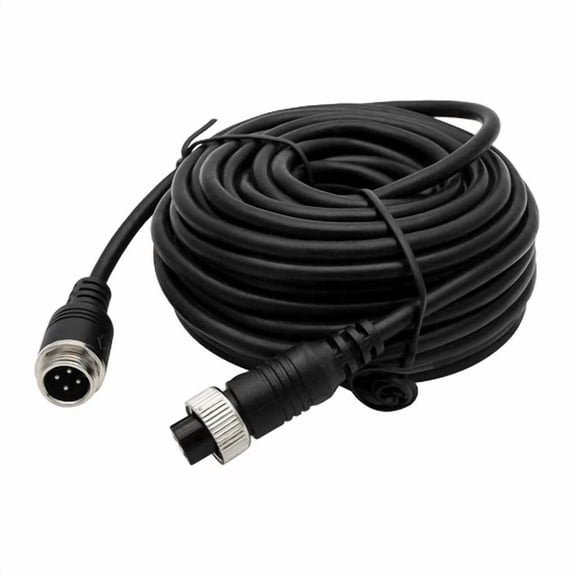 OPAL- Advanced 15M 4Pin Extention Cable Waterproof For Ccd Backup Camera Caravan Black