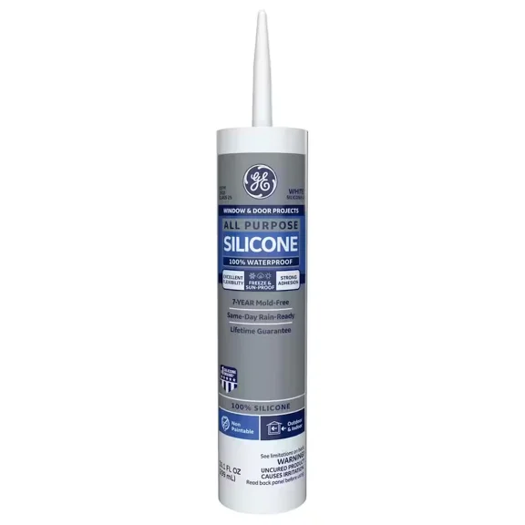 OPAL- All Purpose Silicone 1 Caulk 10.1 Oz Window And Door Sealant White