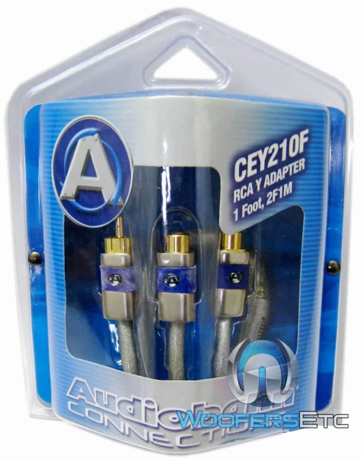 OPAL- Audiobahn Cey210F Pro Y Rca Jack Wire 2F 1M Cord For Sub ...