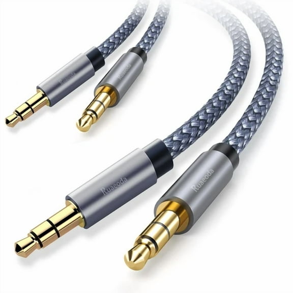 OPAL- Aux Cord 1 Ft2 Pack 3.5Mm Audio Cable Male To Male Stereo Hi-Fi Sound...