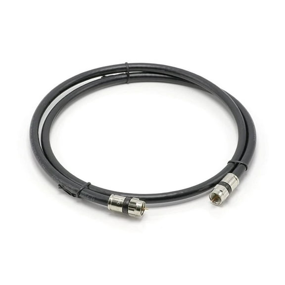 OPAL- Black, High Speed Rg6 Coax, Solid Copper Coaxial Cable, 2 Feet (0.6 Meter)