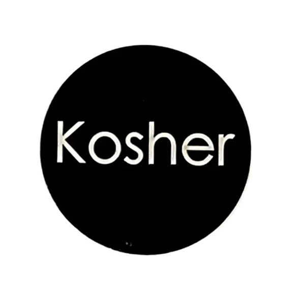 OPAL- Black Kosher Food Stickers | 1.5" Round Self-Adhesive Label | 500 Labels