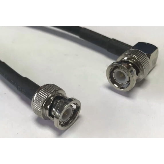 OPAL- Bnc Male To Bnc Male Right Angle Cable 10 Feet Rg58 Coax Usa