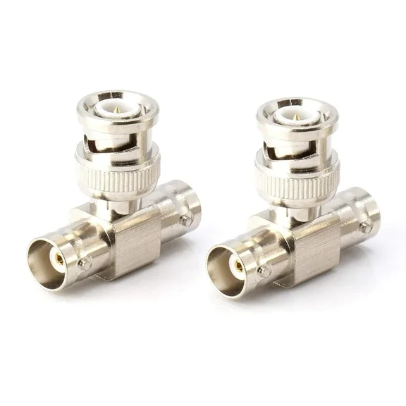 OPAL- Bnc T Adapter - Male To Female (Double) Connector Coax Cable Extension - 4 Pcs