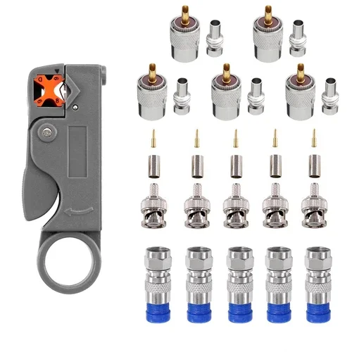 OPAL- Coaxial Cable Tool Kit F/Pl-259 Uhf/Bnc 58Male Coax Compression Stripper