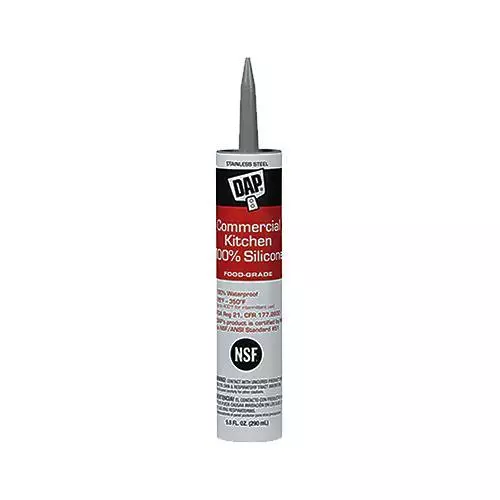 OPAL- Dap Commercial Silicone Kitchen Caulk, Stainless Steel, 9.8-Oz.