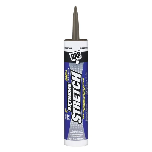 OPAL- Dap Extreme Stretch Elastomeric Sealant Iron Stone 10.1 Fl Oz For Joints 3 Wide