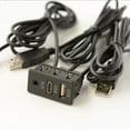 thumbnail image 1 of OPAL- Dash Aux Flush Panel Mount Extension Cable Adapter 2 Usb Port For Car Truck Suv, 1 of 6