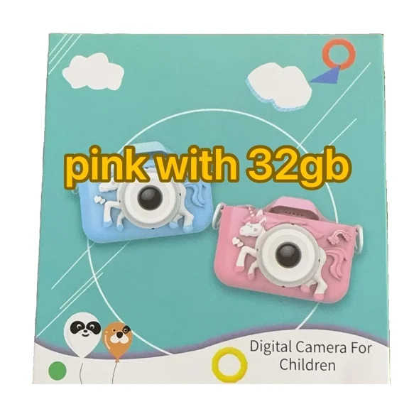 OPAL- Digital Camera For Toddler Kids. Model Q9 With 32 Gb Sd Card Pink Color For Gift